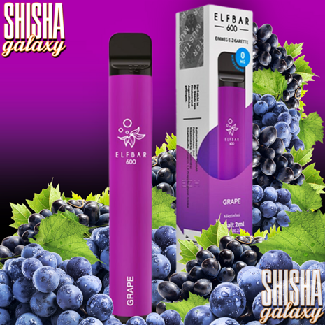 Elfbar Elfbar 600 - Grape - 600 Züge / Nikotinfrei - Einweg E-Zigarette Elfbar Elfbar 600 - Grape - 600 Züge / Nikotinfrei - Einweg E-Zigarette