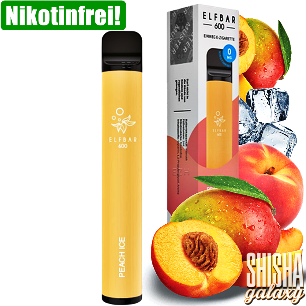 Elfbar Elfbar 600 - Peach Ice - 600 Züge / Nikotinfrei - Einweg E-Zigarette Elfbar Elfbar 600 - Peach Ice - 600 Züge / Nikotinfrei - Einweg E-Zigarette