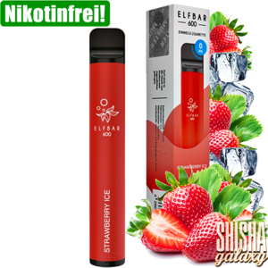 Elfbar Strawberry Ice - 600 Züge / Nikotinfrei Elfbar Strawberry Ice - 600 Züge / Nikotinfrei