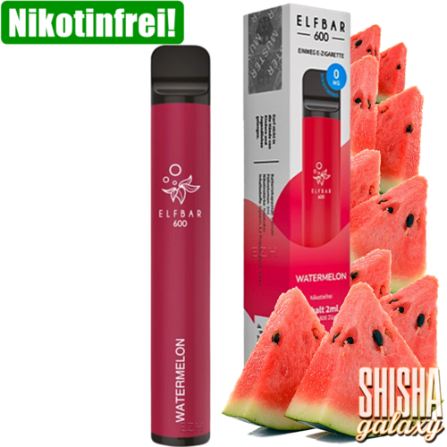 Elf Bar Elf Bar - 600 - Watermelon - Einweg E-Shisha - 600 Züge - Nikotinfrei