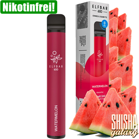 Elfbar Elfbar 600 - Watermelon - 600 Züge / Nikotinfrei - Einweg E-Zigarette
