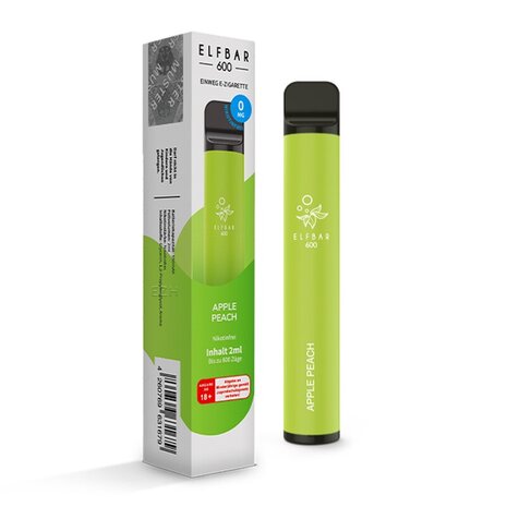 Elfbar Elfbar 600 - Apple Peach - 600 Züge / Nikotinfrei - Einweg E-Zigarette