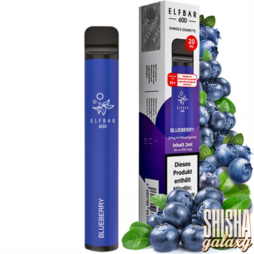 Elf Bar Elf Bar - Blueberry - 10er Packung / Display (Sparset) - Einweg E-Shisha - 600 Züge / Nikotin 20 mg