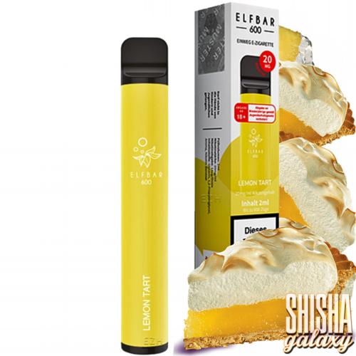 Elf Bar Elf Bar - Lemon Tart - 10er Packung / Display (Sparset) - Einweg E-Shisha - 600 Züge / Nikotin 20 mg