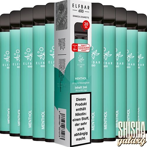 Elf Bar Menthol - 10er Packung / Display - 600 Züge / Nikotin 20 mg