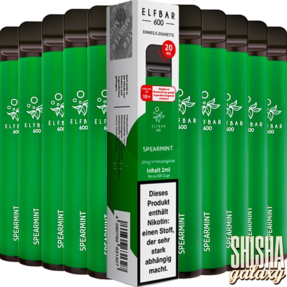 Elf Bar - Spearmint - Nikotin 20 mg - 10er Pack / Bundle - Set 