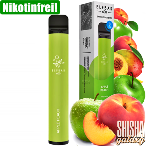 Elf Bar Elf Bar - Apple Peach - 10er Packung / Display (Sparset) - Einweg E-Shisha - 600 Züge / Nikotinfrei