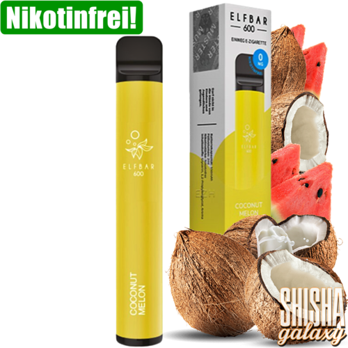 Elf Bar Elf Bar - Coconut Melon - 10er Packung / Display (Sparset) - Einweg E-Shisha - 600 Züge / Nikotinfrei