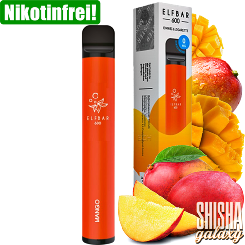 Elf Bar Elf Bar - Mango - 10er Packung / Display (Sparset) - Einweg E-Shisha - 600 Züge / Nikotinfrei