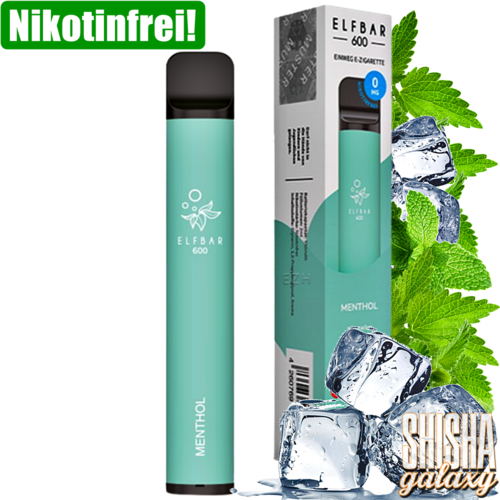 Elf Bar Elf Bar - Menthol - 10er Packung / Display (Sparset) - Einweg E-Shisha - 600 Züge / Nikotinfrei