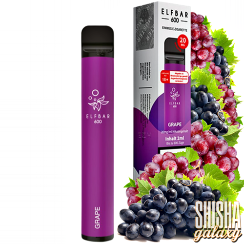 Elf Bar Elf Bar - Grape - 20er Packung / Display (Sparset) - Einweg E-Shisha - 600 Züge / Nikotin 20 mg