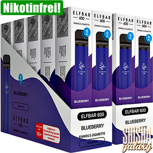 Elf Bar Blueberry - 20er Packung / Display - 600 Züge / Nikotinfrei