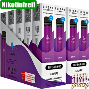 Elf Bar Grape - 20er Packung / Display - 600 Züge / Nikotinfrei