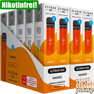 Elf Bar Mango - 20er Packung / Display - 600 Züge / Nikotinfrei