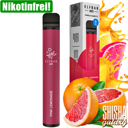 Elf Bar Elf Bar - Pink Lemonade - 20er Packung / Display (Sparset) - Einweg E-Shisha - 600 Züge / Nikotinfrei