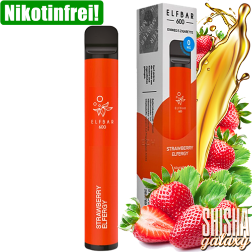 Elf Bar Elf Bar - Strawberry Energy - 20er Packung / Display (Sparset) - Einweg E-Shisha - 600 Züge / Nikotinfrei