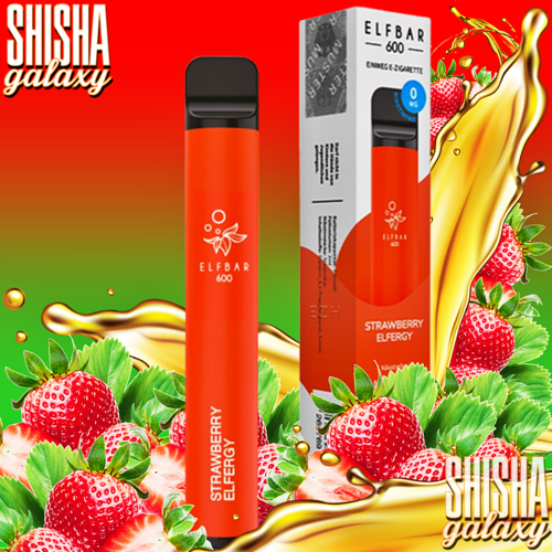 Elf Bar Elf Bar - Strawberry Energy - 20er Packung / Display (Sparset) - Einweg E-Shisha - 600 Züge / Nikotinfrei