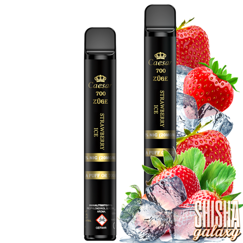 Caesar Caesar Vape - Strawberry Ice - Einweg E-Shisha - 700 Züge / Nikotin 20 mg