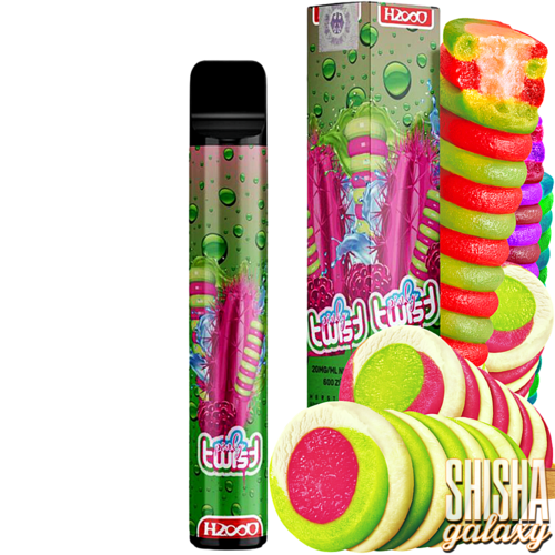 Hasso Hasso Vape by KC Rebell - Pinky Twist - 10er Packung / Display (Sparset) - Einweg E-Shisha - 600 Züge / Nikotin 20 mg