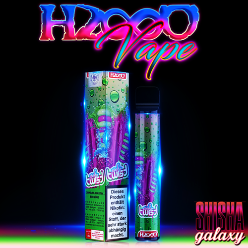 Hasso Hasso Vape by KC Rebell - Pinky Twist - 10er Packung / Display (Sparset) - Einweg E-Shisha - 600 Züge / Nikotin 20 mg