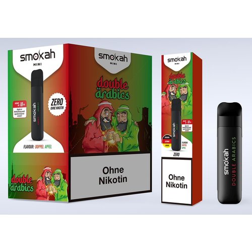 Smokah Smokah - Glamee Mini - Double Arabics Zero - Einweg E-Shisha - 700 Züge / Nikotinfrei