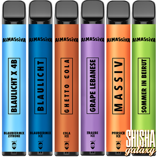 Al Massiva Al Massiva Vape - Sommer in Beirut - 10er Packung / Display (Sparset) - Einweg E-Shisha - 600 Züge / Nikotin 17 mg