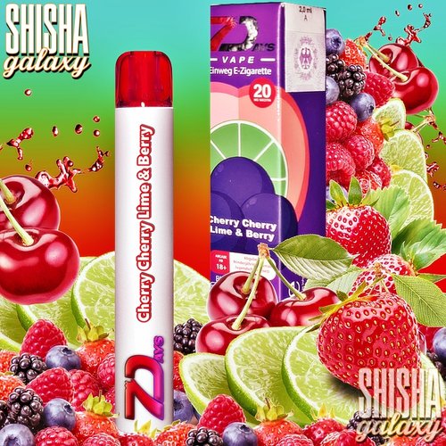 7 Days Platin 7 Days Vape - Cherry Cherry Lime & Berry - Einweg E-Shisha - 600 Züge / Nikotin 20 mg