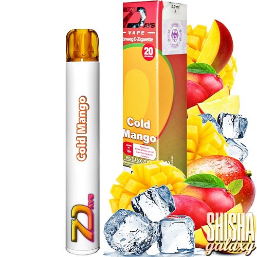 7 Days Platin 7 Days Vape - Cold Mango - Einweg E-Shisha - 600 Züge / Nikotin 20 mg