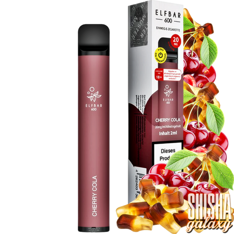Elfbar Elf Bar 600 - Cherry Cola - 600 Züge / Nikotin 20 mg - Einweg E-Zigarette
