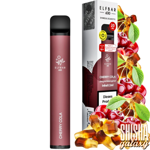 Elf Bar Elf Bar - Cherry Cola - 10er Packung / Display (Sparset) - Einweg E-Shisha - 600 Züge / Nikotin 20 mg