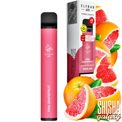 Elf Bar Elf Bar - Pink Grapefruit - 10er Packung / Display (Sparset) - Einweg E-Shisha - 600 Züge / Nikotin 20 mg
