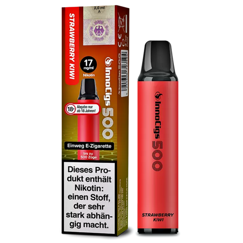 InnoCigs InnoCigs 500 - Strawberry Kiwi - Einweg E-Shisha - 500 Züge - Nikotin 17 mg