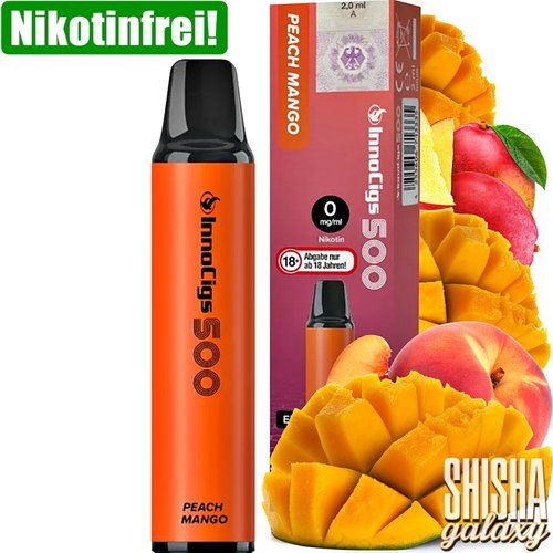 InnoCigs InnoCigs 500 - Alle Sorten - Probierset / Probierpaket - Einweg E-Zigaretten Bundle - 500 Züge - Nikotinfrei (5 Sorten)