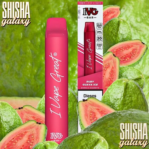 IVG IVG Bar - Ruby Guava Ice - Einweg E-Shisha - 800 Züge / Nikotin 20 mg