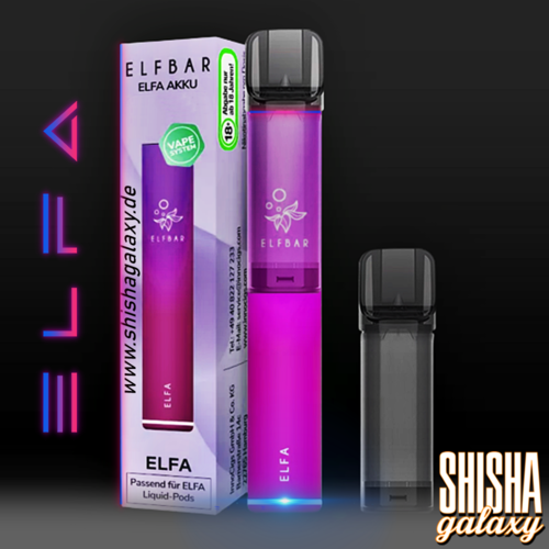 Elf Bar Elf Bar - ELFA - Prefilled Pod Kit - Akku 500 mAh - Aurora Purple (Wiederaufladbare Mehrweg E-Zigarette)