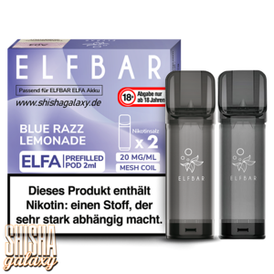 Elf Bar ELFA - Blue Razz Lemonade - Liquid Pod - Nikotin 20 mg - 2er Pack