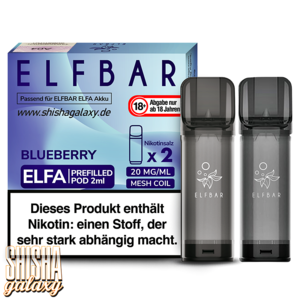 Elf Bar ELFA - Blueberry - Liquid Pod - Nikotin 20 mg - 2er Pack