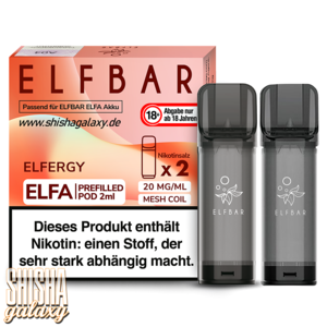 Elf Bar ELFA - Elfergy - Liquid Pod - Nikotin 20 mg - 2er Pack