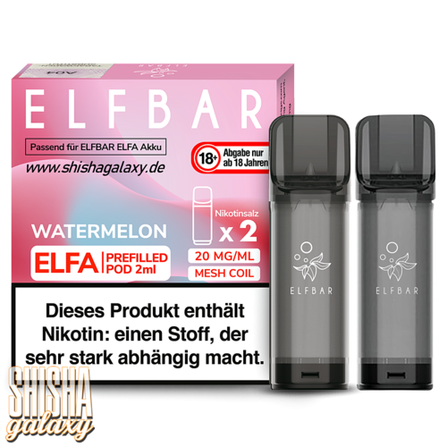 Elf Bar Elf Bar - ELFA - Watermelon - Prefilled Liquid Pod - 2 ml - Nikotin 20 mg - 2er Pack