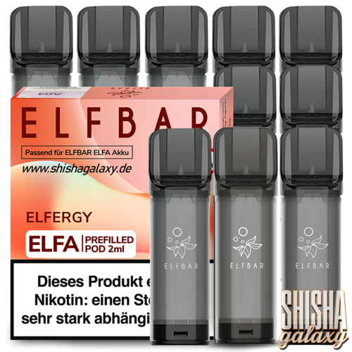 Elf Bar ELFA - Elfergy - Liquid Pod - Nikotin 20 mg - 10er Pack