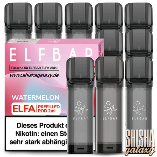 Elf Bar Elf Bar - ELFA - Watermelon - Prefilled Liquid Pod - 2 ml - Nikotin 20 mg - 10er Pack