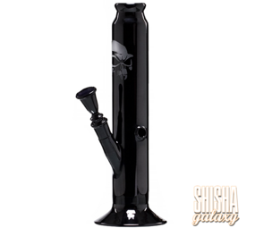 Bongstarz Glasbong - Black Art Skull - 32 cm - 18/8er Schliff Bongstarz Glasbong - Black Art Skull - 32 cm - 18/8er Schliff