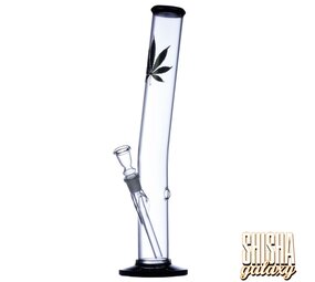 Leaf & Multicolor Glasbong - Bent Bottom Black - 43 cm - 18/8er Schliff Leaf & Multicolor Glasbong - Bent Bottom Black - 43 cm - 18/8er Schliff