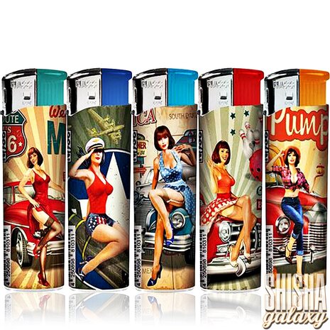 Nass Nass - Pin Up Girls - Elektrische Feuerzeuge - 5er Pack / Bundle Nass Nass - Pin Up Girls - Elektrische Feuerzeuge - 5er Pack / Bundle