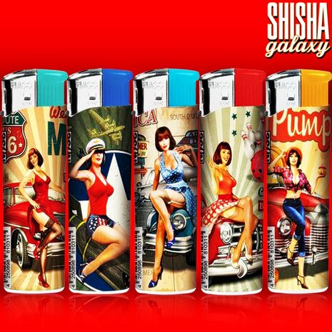 Nass Nass - Pin Up Girls - Elektrische Feuerzeuge - 5er Pack / Bundle Nass Nass - Pin Up Girls - Elektrische Feuerzeuge - 5er Pack / Bundle