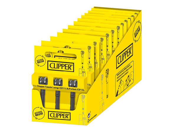 Clipper Clipper - 3 Flints - für Clipper Feuerzeuge - Classic Large (CP11) & Pocket (CP12) - 3er Pack