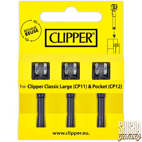Clipper Clipper - 3 Flints - für Clipper Feuerzeuge - Classic Large (CP11) & Pocket (CP12) - 3er Pack