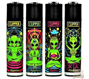 Clipper Trippy Aliens - Feuerzeuge - 4er Set (Classic Large) Clipper Trippy Aliens - Feuerzeuge - 4er Set (Classic Large)