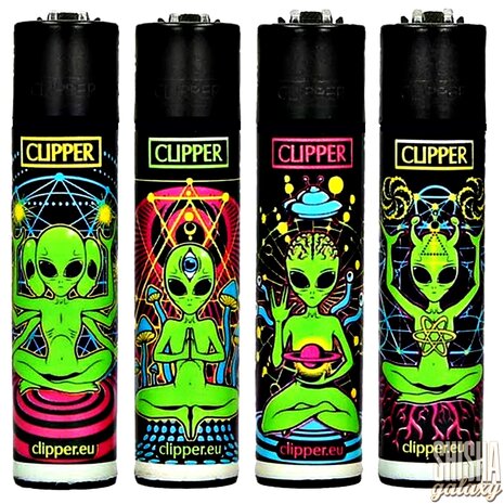 Clipper Clipper - Trippy Aliens - Feuerzeuge - 4er Set (Classic Large) Clipper Clipper - Trippy Aliens - Feuerzeuge - 4er Set (Classic Large)