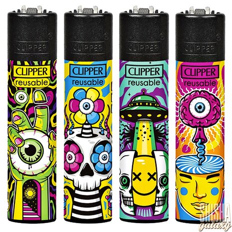 Clipper Clipper - Trippy 2 - Feuerzeuge - 4er Set (Classic Large) Clipper Clipper - Trippy 2 - Feuerzeuge - 4er Set (Classic Large)